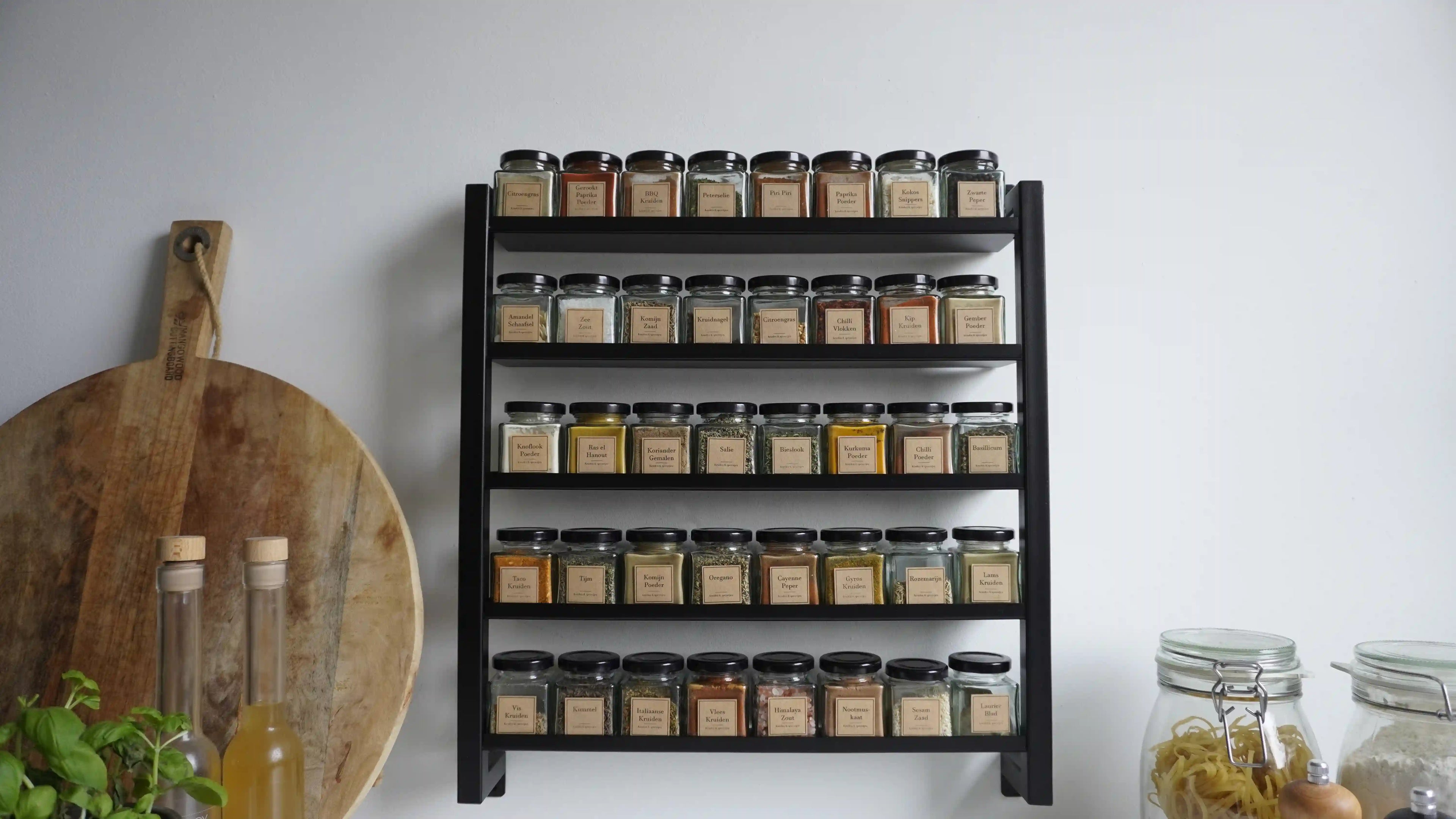 Stahl-Gewürzregal (40 Gläser)
