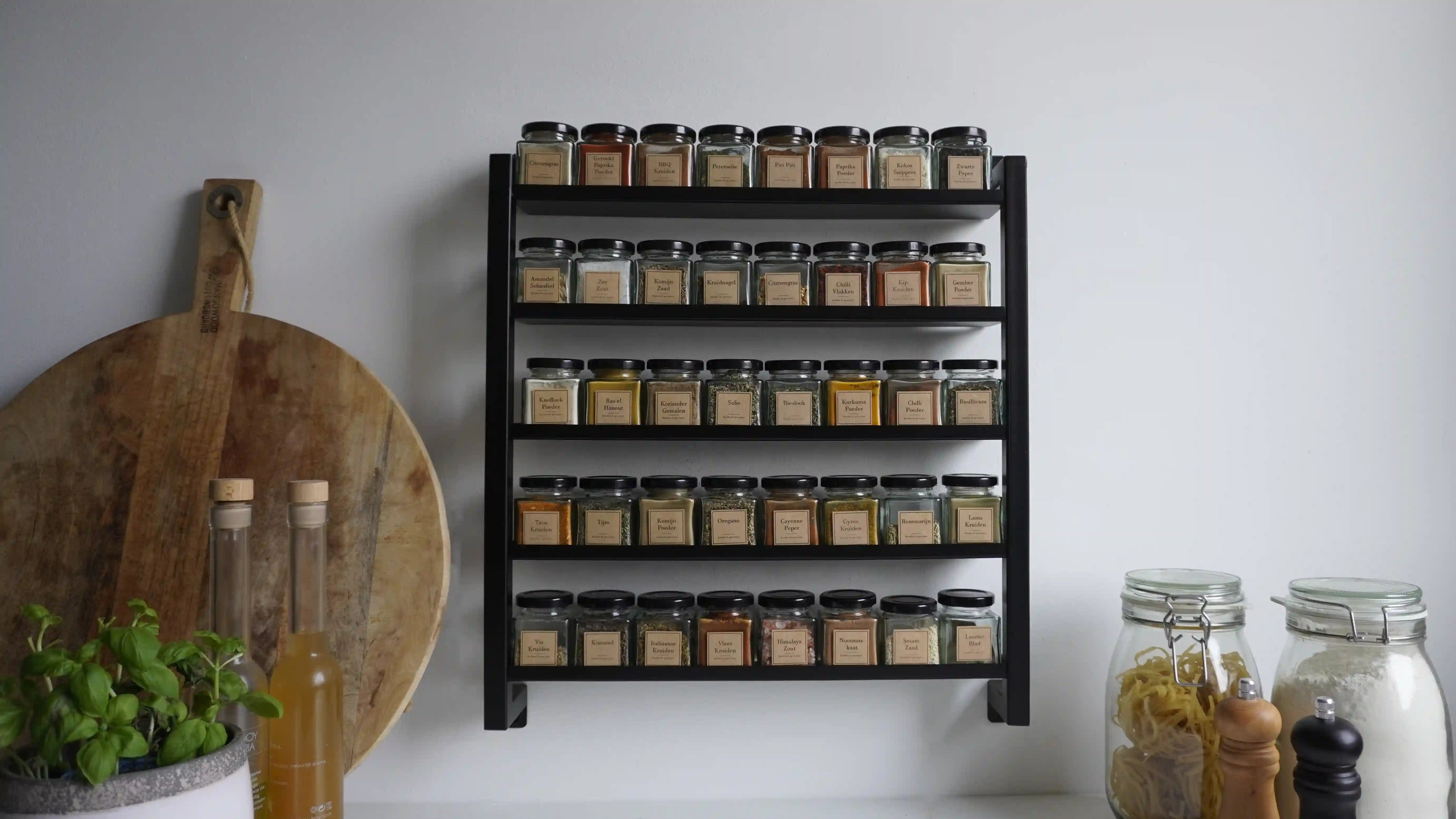 Stahl-Gewürzregal (40 Gläser)