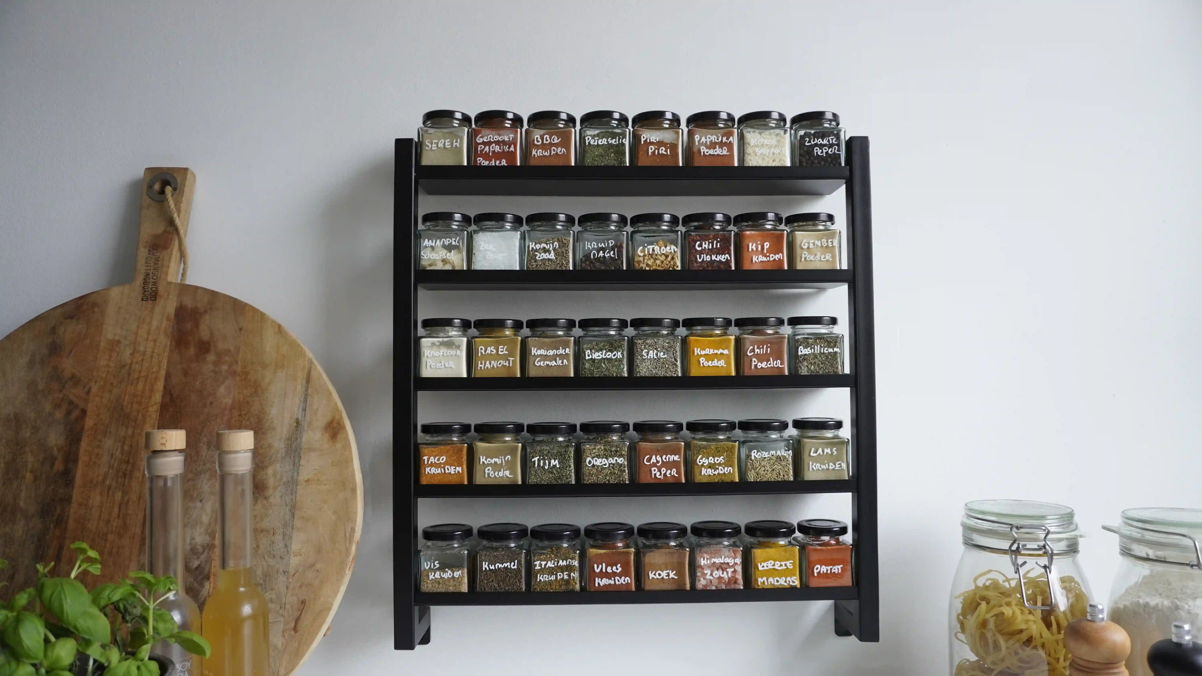 Stahl-Gewürzregal (40 Gläser)