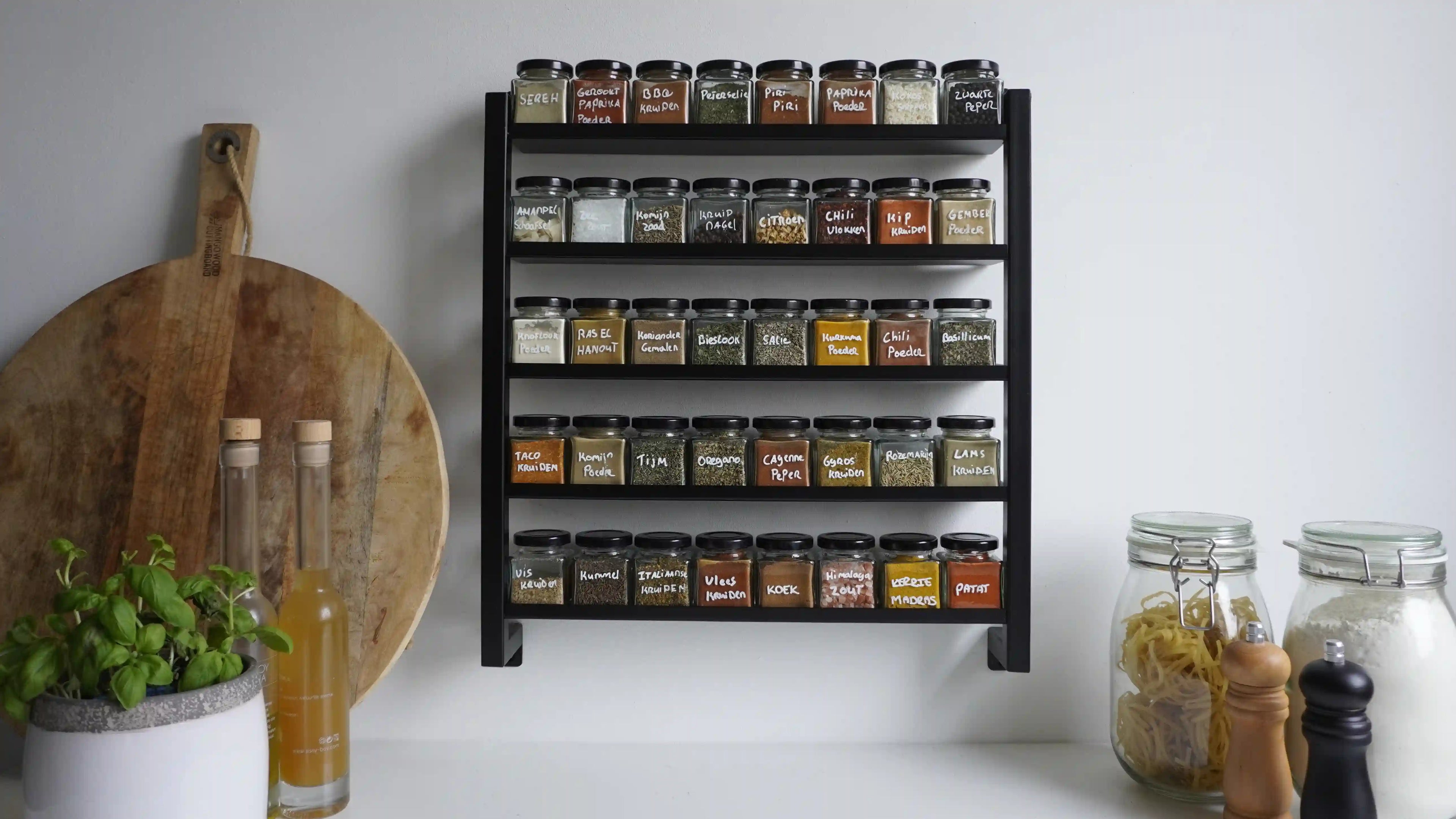 Stahl-Gewürzregal (40 Gläser)