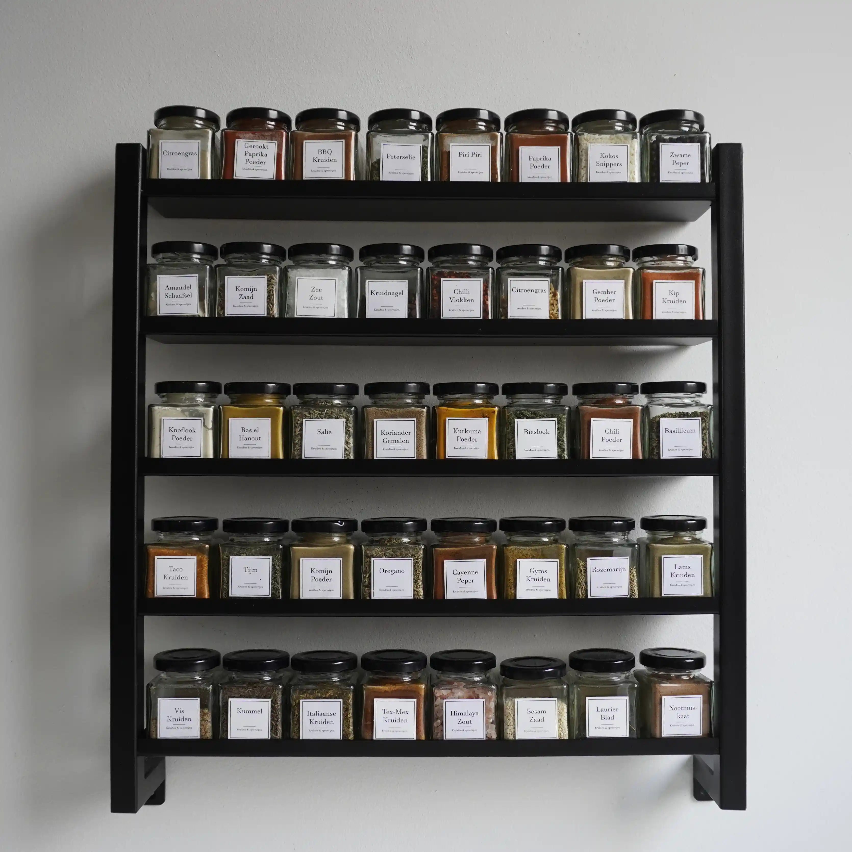 Stahl-Gewürzregal (40 Gläser)