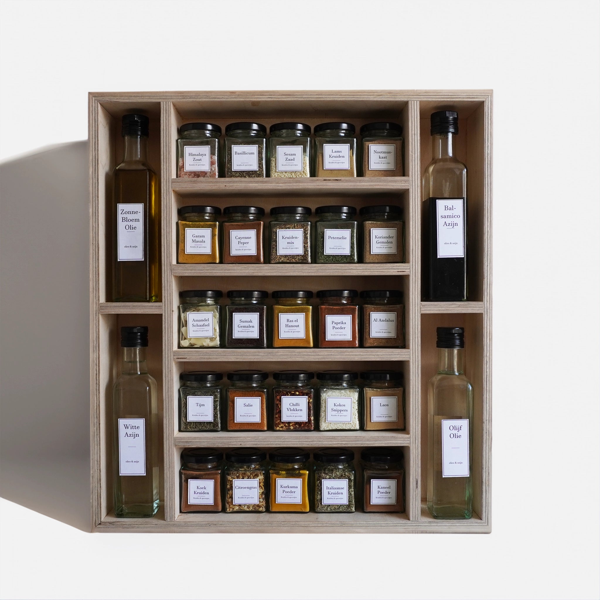 Natur Gewürzregal (25 Gläser und 4 Ölflaschen)